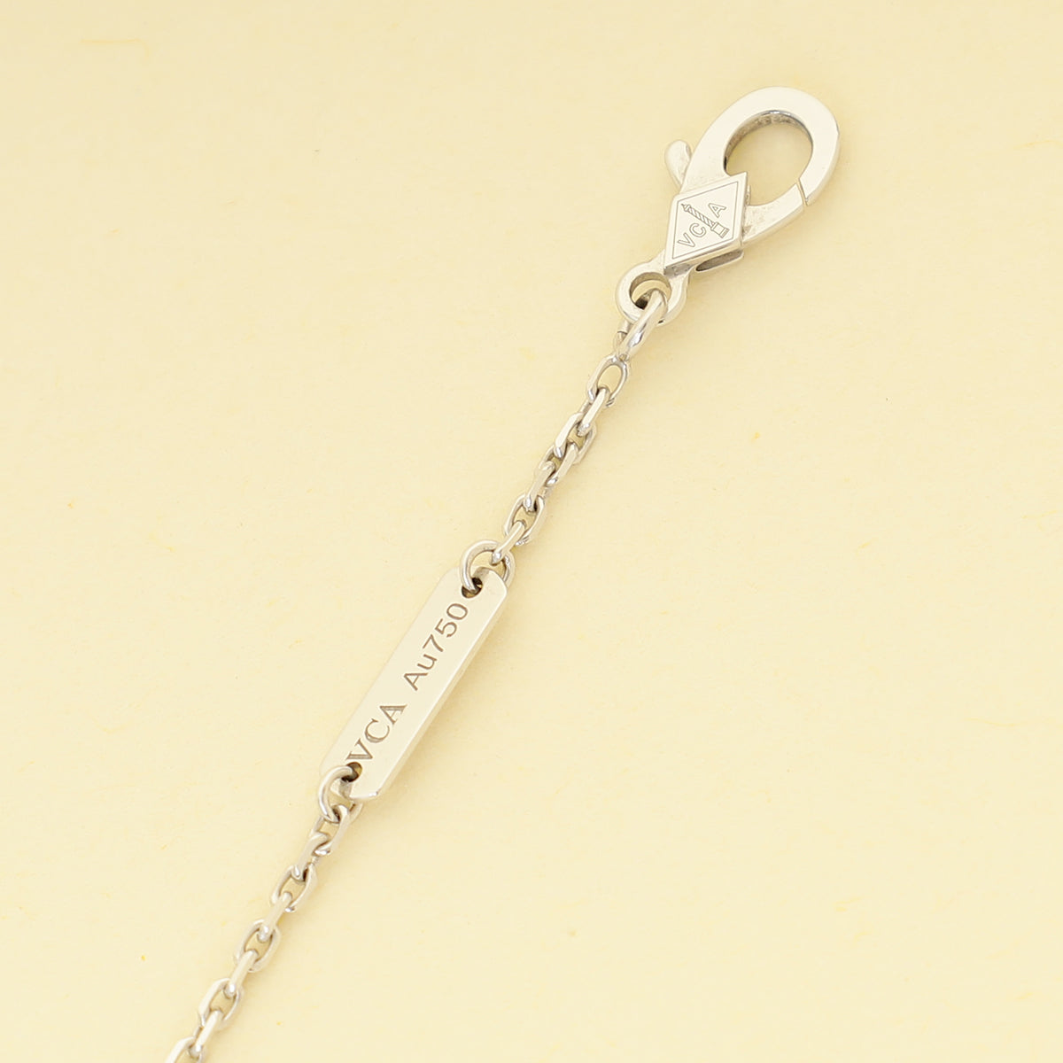 Van Cleef & Arpels 18K White Gold Vintage Alhambra Necklace