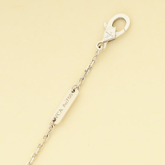 Van Cleef & Arpels 18K White Gold Vintage Alhambra Necklace