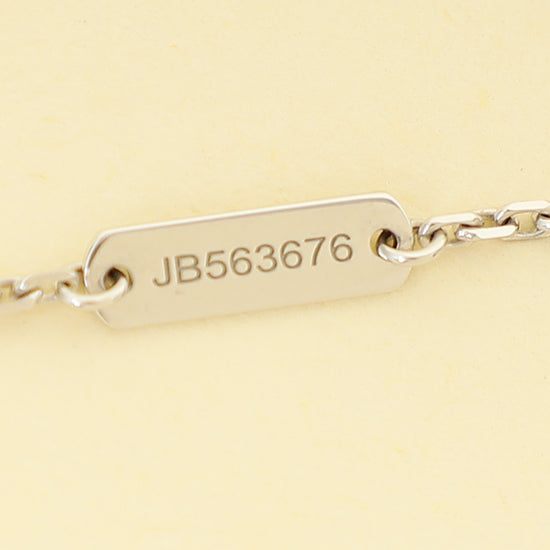 Van Cleef & Arpels 18K White Gold Vintage Alhambra Necklace