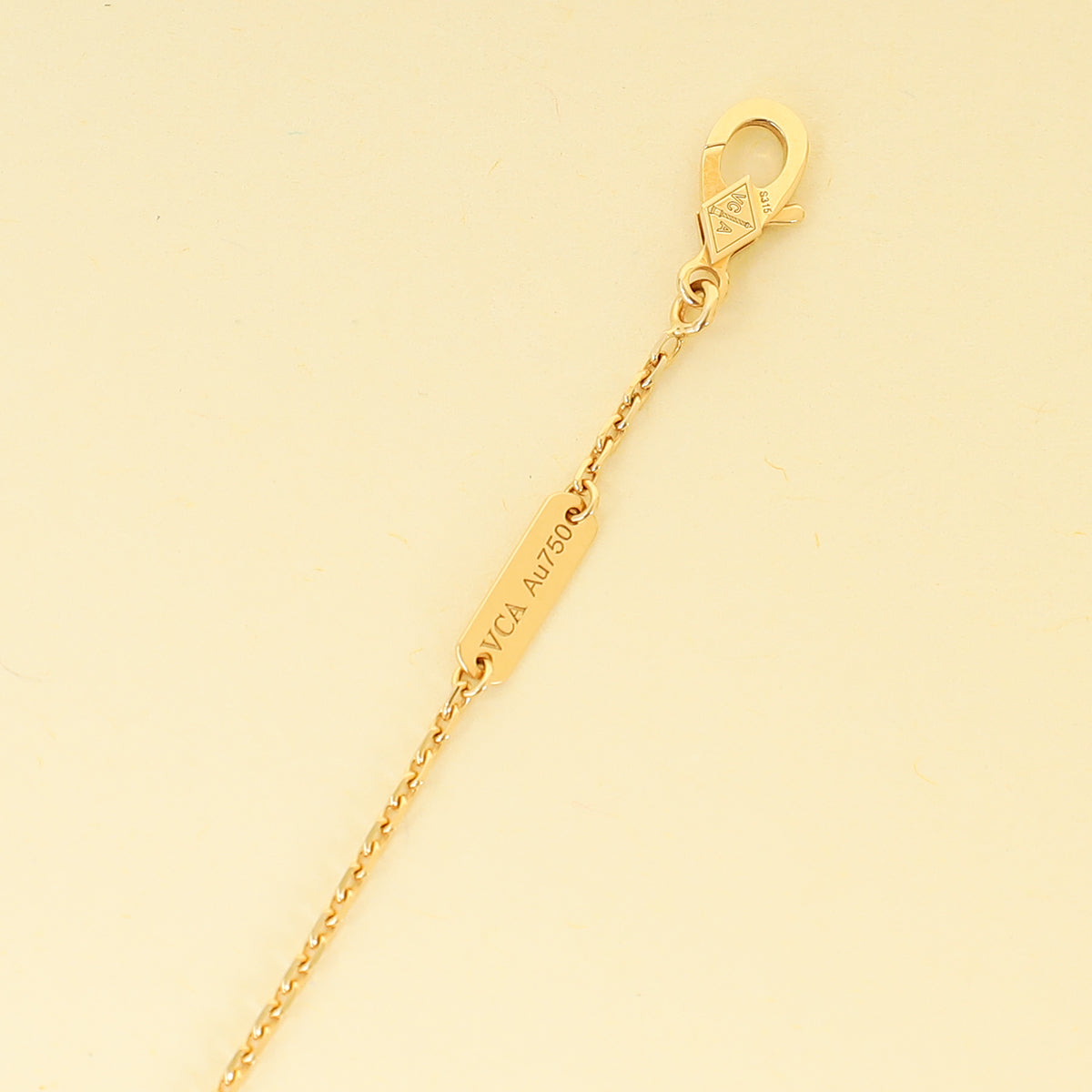 Van Cleef & Arpels 18K Yellow Gold MOP Vintage Alhambra Necklace
