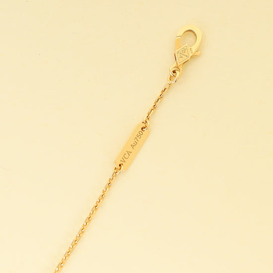 Van Cleef & Arpels 18K Yellow Gold MOP Vintage Alhambra Necklace