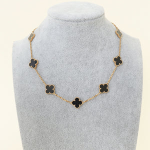 Van Cleef & Arpels 18K Yellow Gold Vintage Alhambra 10 Motifs Necklace