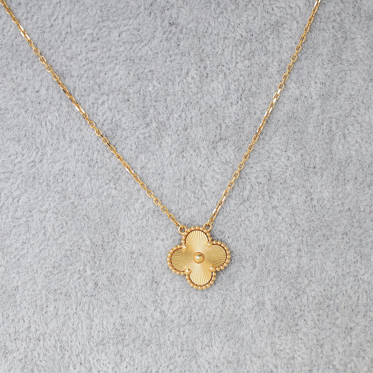 Van Cleef & Arpels 18K Yellow Gold Vintage Alhambra Pendant Necklace-Van Cleef & Arpels-THE CLOSET