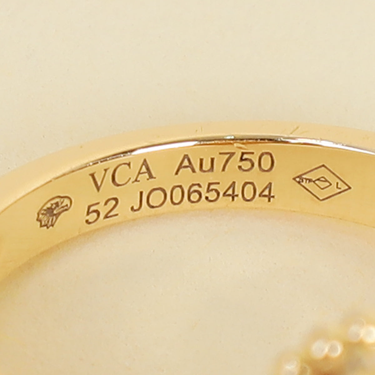 Van Cleef & Arpels Vintage Alhambra 1 Diamond Onyx Ring 52-Van Cleef & Arpels-THE CLOSET