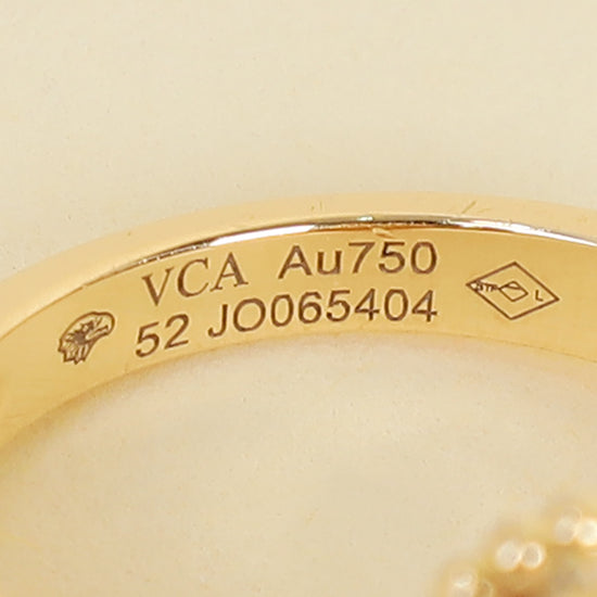 Van Cleef & Arpels Vintage Alhambra 1 Diamond Onyx Ring 52-Van Cleef & Arpels-THE CLOSET