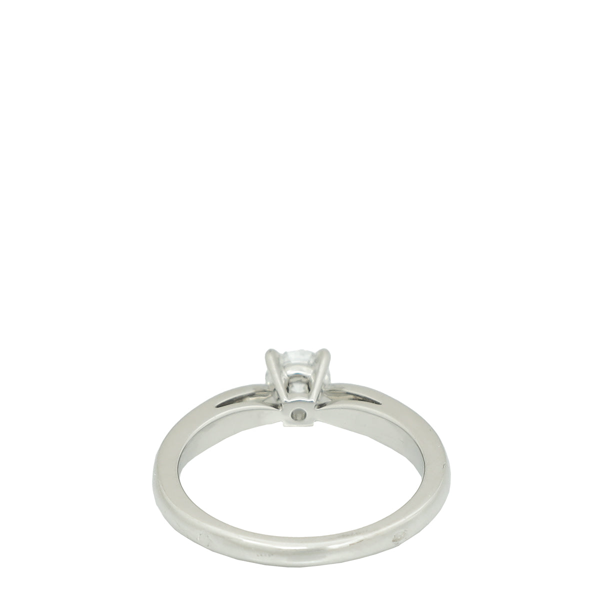 Van Cleef & Arpels Platinum Diamond Bonheur Solitaire Ring 49