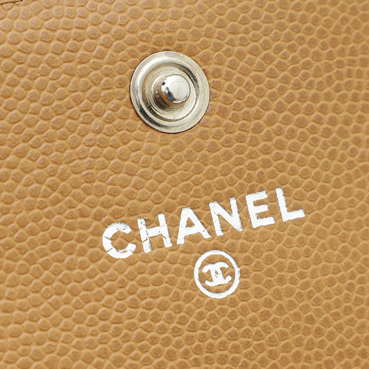 Chanel Tan CC Stitched Long Wallet