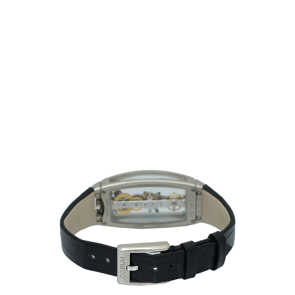 Corum 18K White Gold with Black Golden Bridge Skeleton Dial 43mm Watch