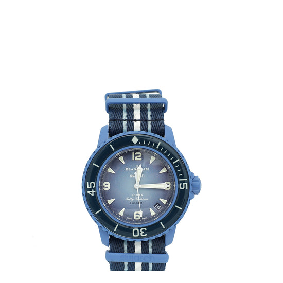 Blancpain x Swatch Blue Fifty Fathoms Atlantic Ocean 42mm Watch