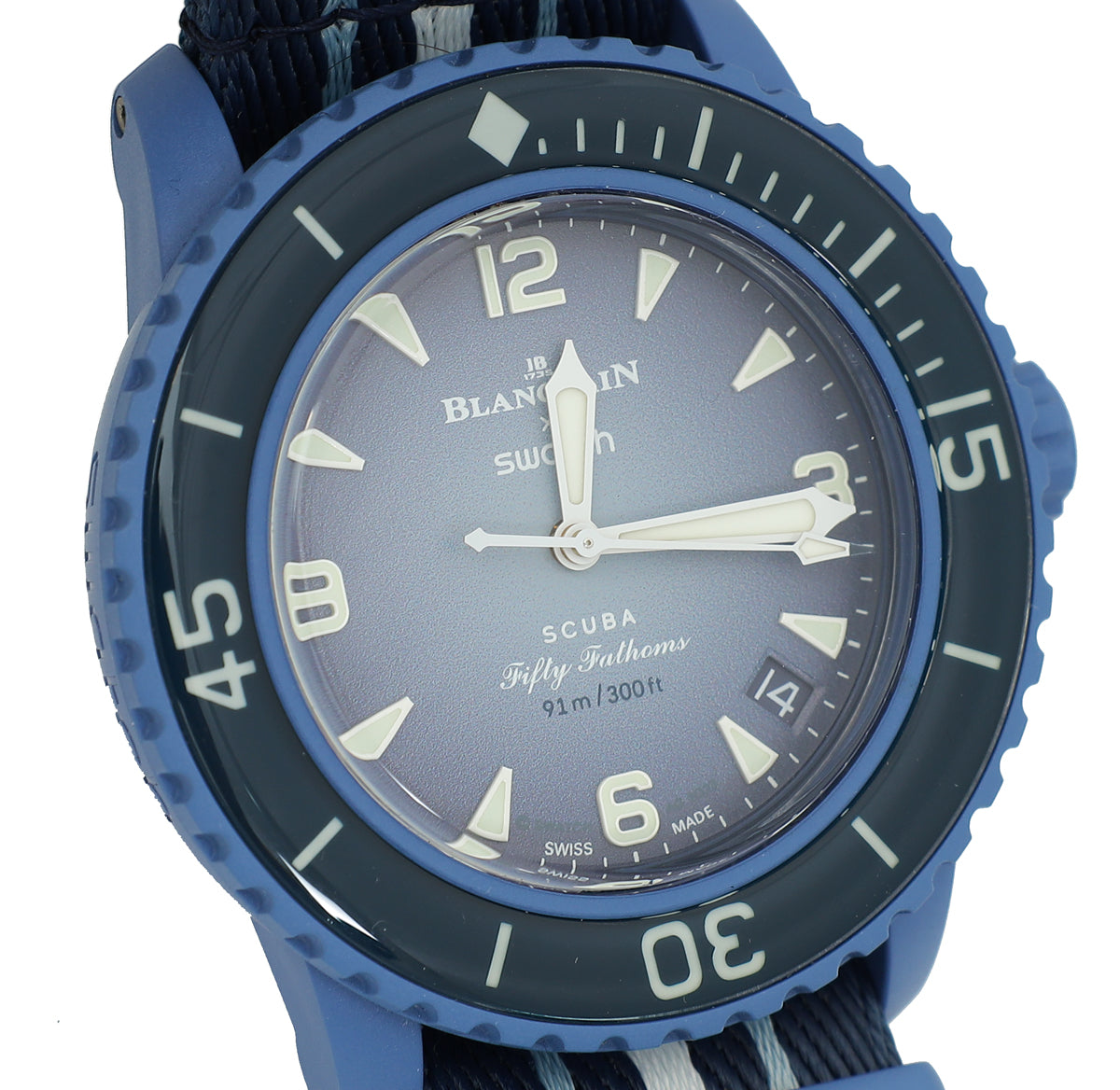 Blancpain x Swatch Blue Fifty Fathoms Atlantic Ocean 42mm Watch