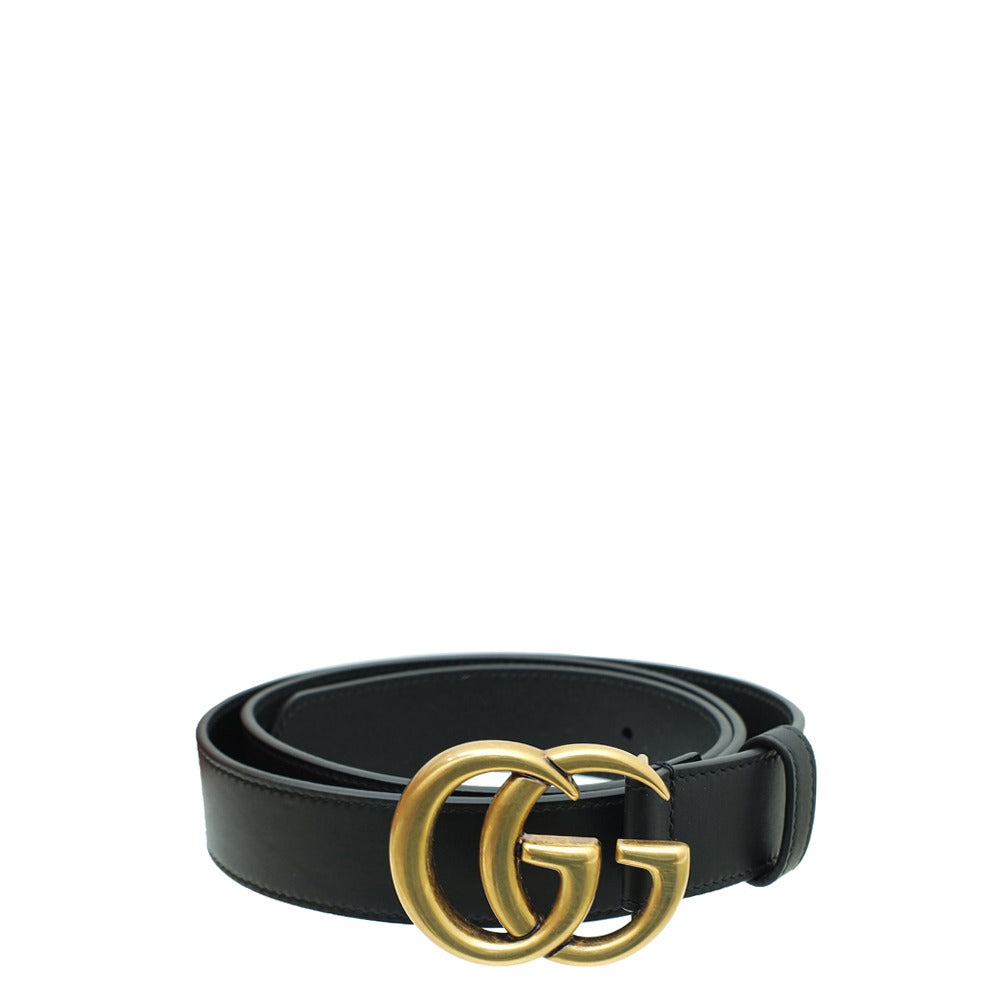 Gucci Black Double G Buckle 30mm Belt 32-Gucci-THE CLOSET
