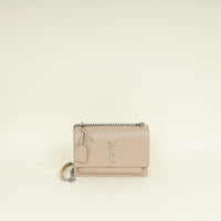 YSL Beige Sunset Chain Medium Shoulder Bag