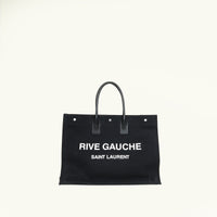 YSL Black Rive Gauche Tote Bag