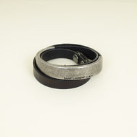 YSL Black Cuff Wrap Bracelet