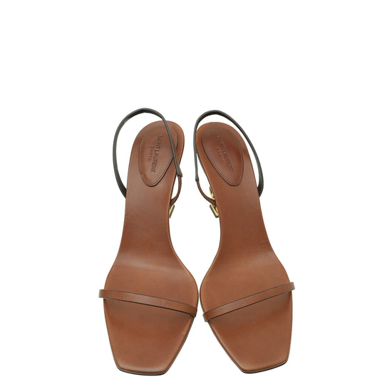 YSL Caramel Opyum Slingback Sandal 41