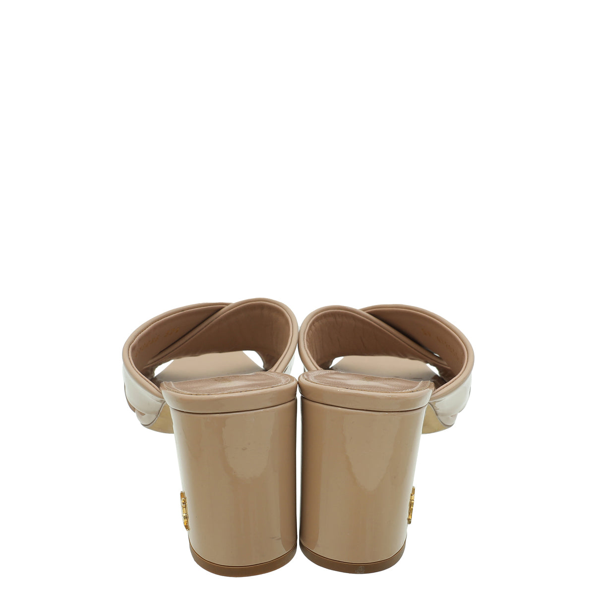 YSL Nude Loulou Criss Cross Mules 37.5