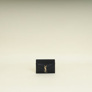 YSL Black Cassandre Matelasse Card Holder