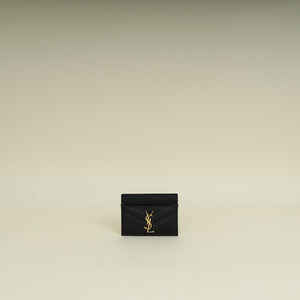 YSL Black Cassandre Matelasse Card Holder
