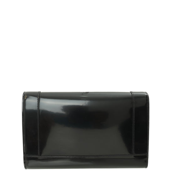 YSL Black Cassandre Wristlet Clutch