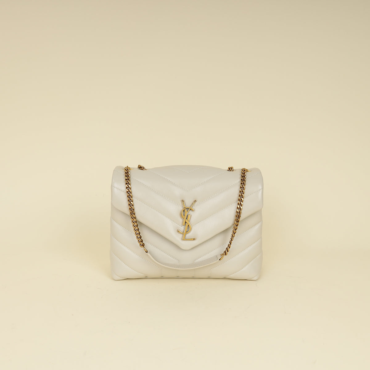 YSL Blanc Vintage Loulou Small Shoulder Bag-YSL-THE CLOSET