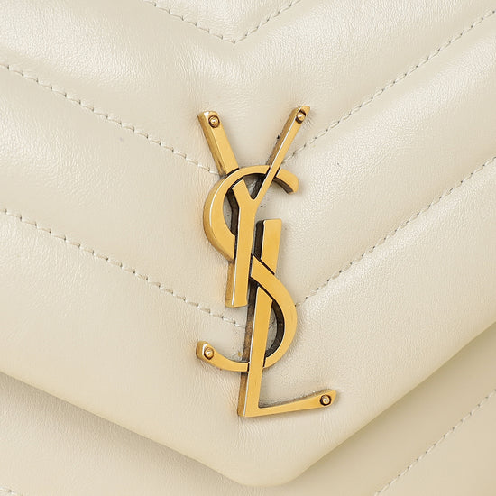 YSL Blanc Vintage Loulou Small Shoulder Bag-YSL-THE CLOSET