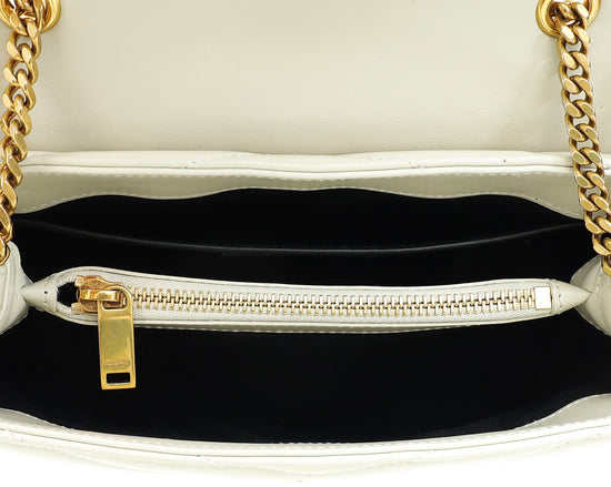 YSL Blanc Vintage Loulou Small Shoulder Bag