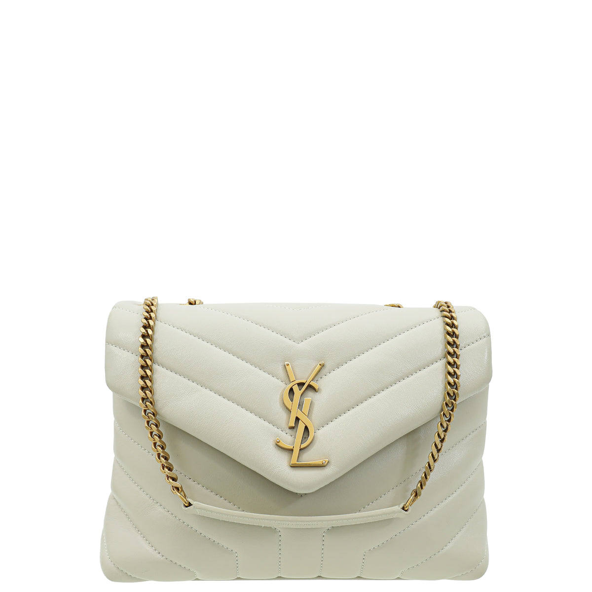 YSL Blanc Vintage Loulou Small Shoulder Bag