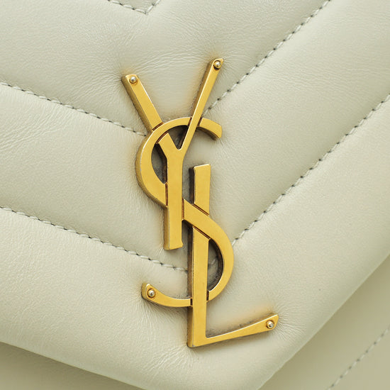 YSL Blanc Vintage Loulou Small Shoulder Bag