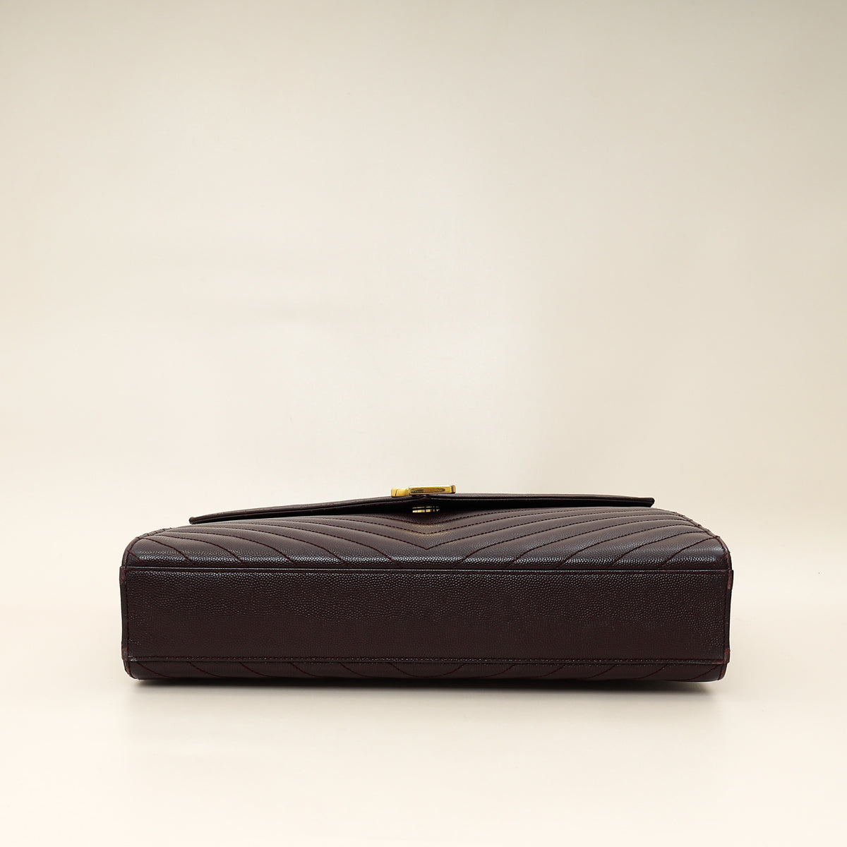 YSL Burgundy Monogram Envelope Large Satchel Bag-YSL-THE CLOSET