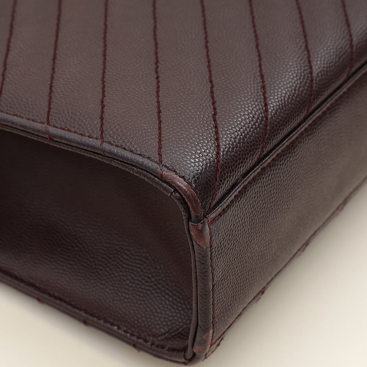 YSL Burgundy Monogram Envelope Large Satchel Bag-YSL-THE CLOSET