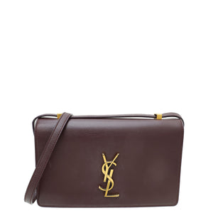 YSL حقيبة ديلان صغيرة مونوغرام عنابي 