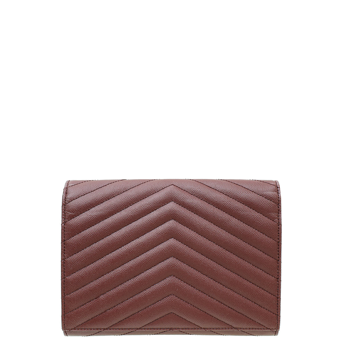 YSL Burgundy Cassandre Envelope Flap Pouch-YSL-THE CLOSET
