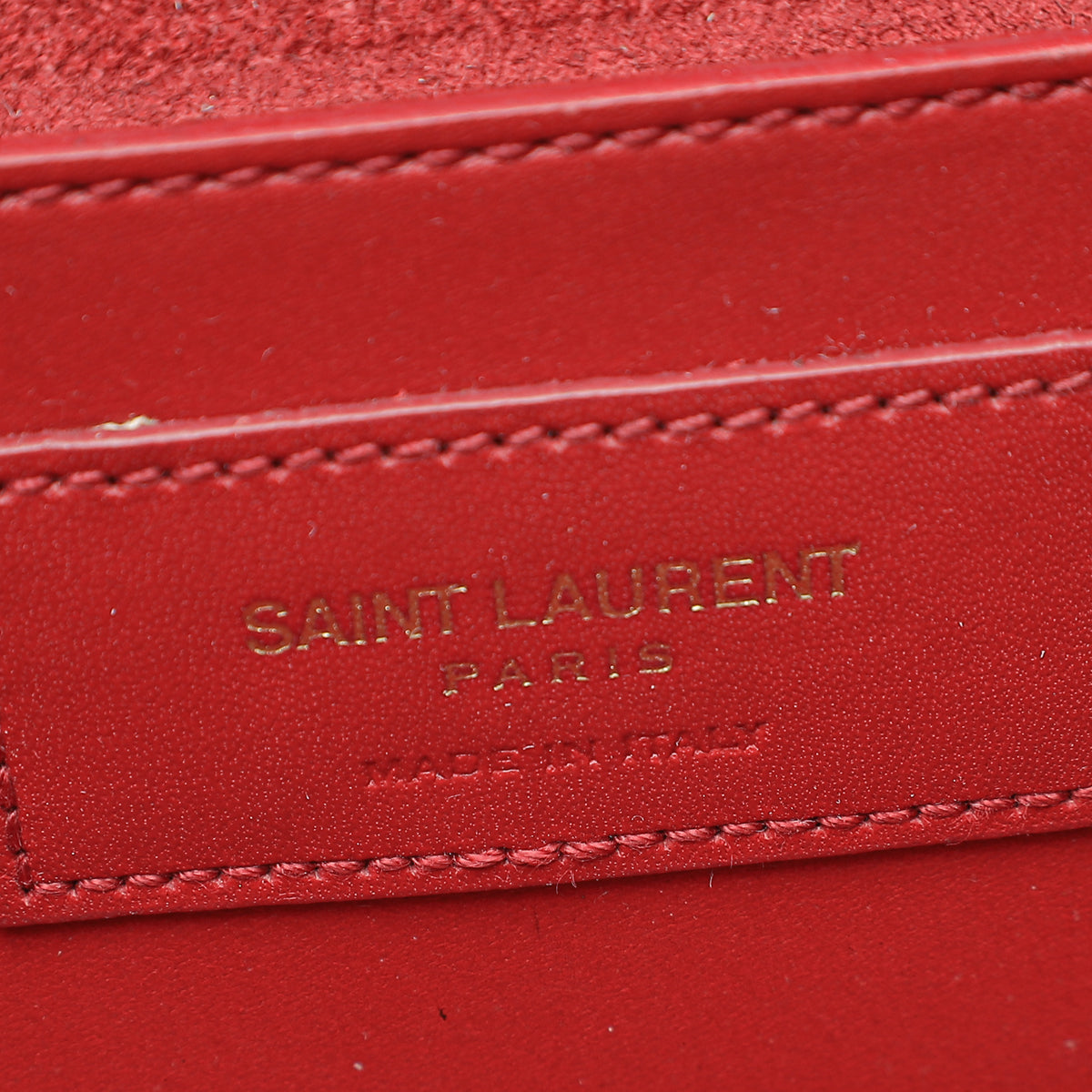 YSL Red Kate Tassel Medium Chain Shoulder Bag