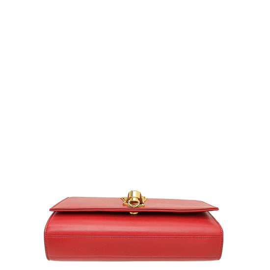 YSL Red Kate Tassel Medium Chain Shoulder Bag