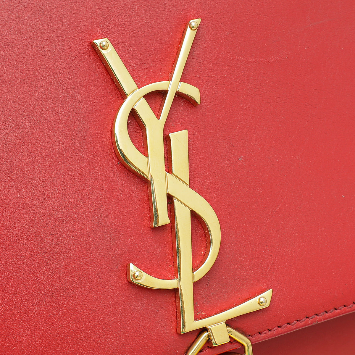 YSL Red Kate Tassel Medium Chain Shoulder Bag