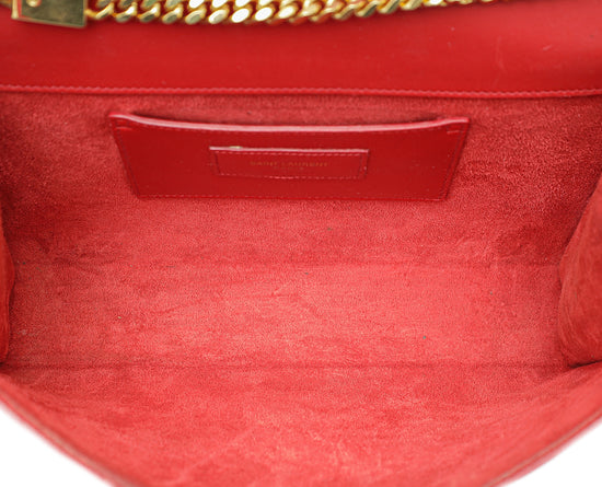 YSL Red Kate Tassel Medium Chain Shoulder Bag
