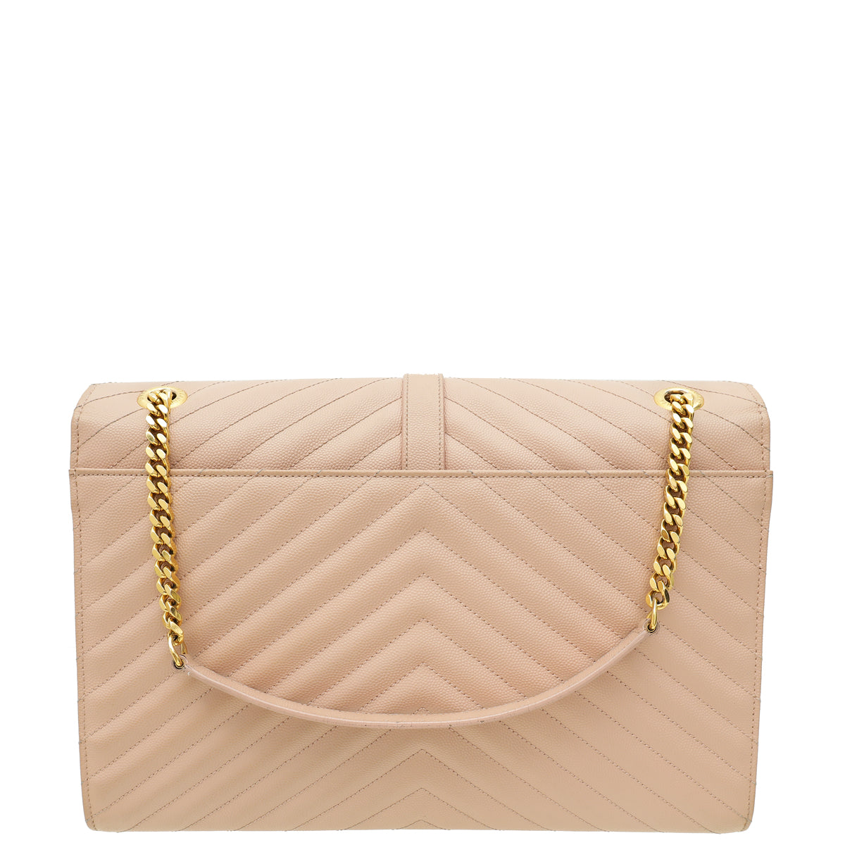 YSL Pale Pink Monogram Envelope Large Satchel Bag