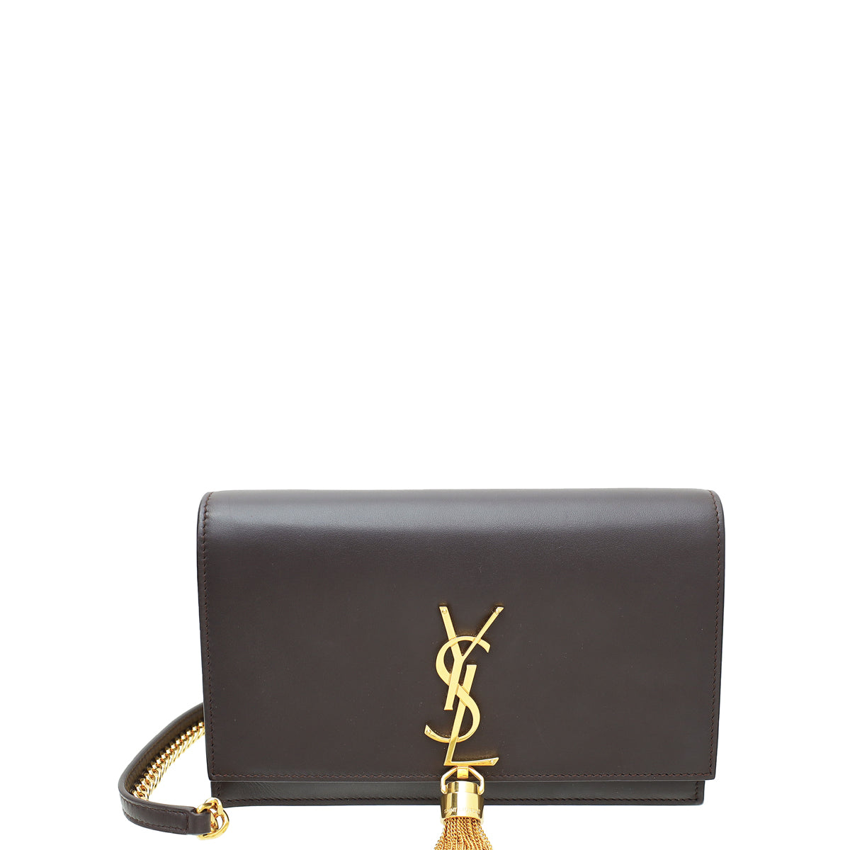 YSL Chocolate Kate Tassel Small Wallet On Chain-YSL-THE CLOSET
