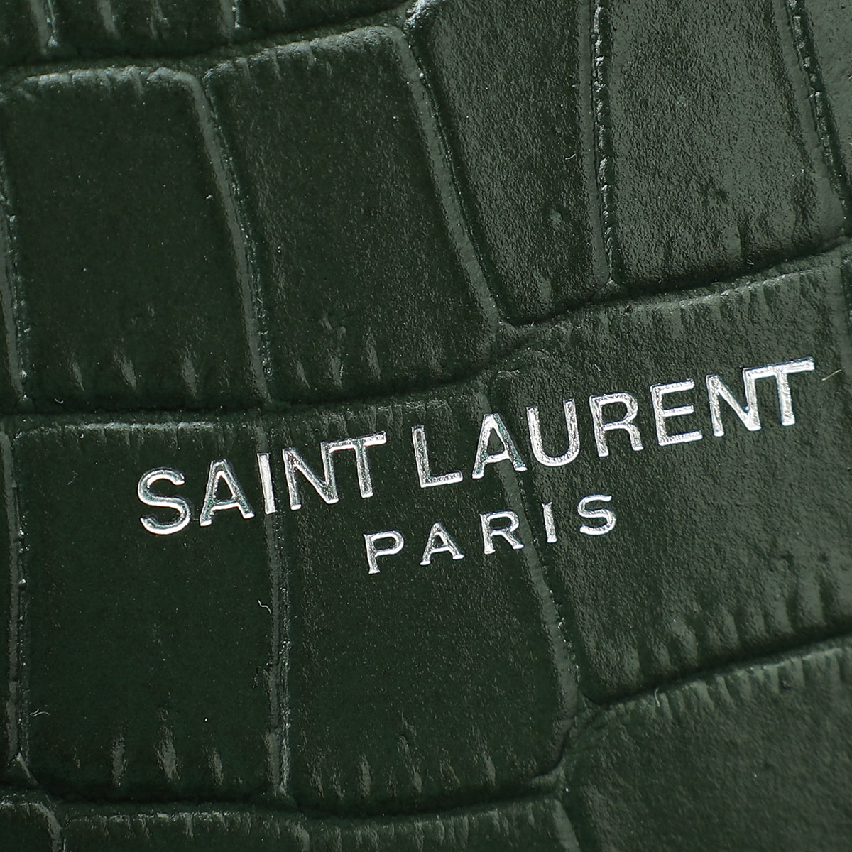 Yves Saint Laurent Nano Sac De Jour Croc Embossed Grey Bag – Green Go Store