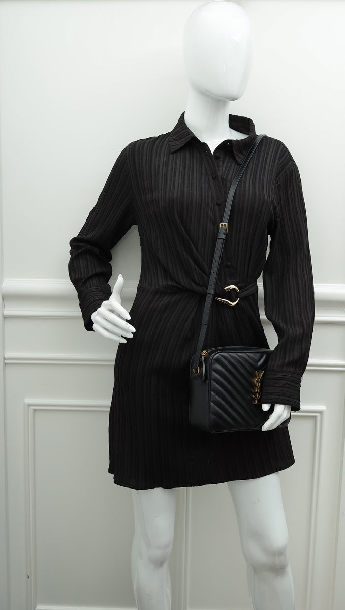 YSL Black Monogram Quilted Lou Camera Bag