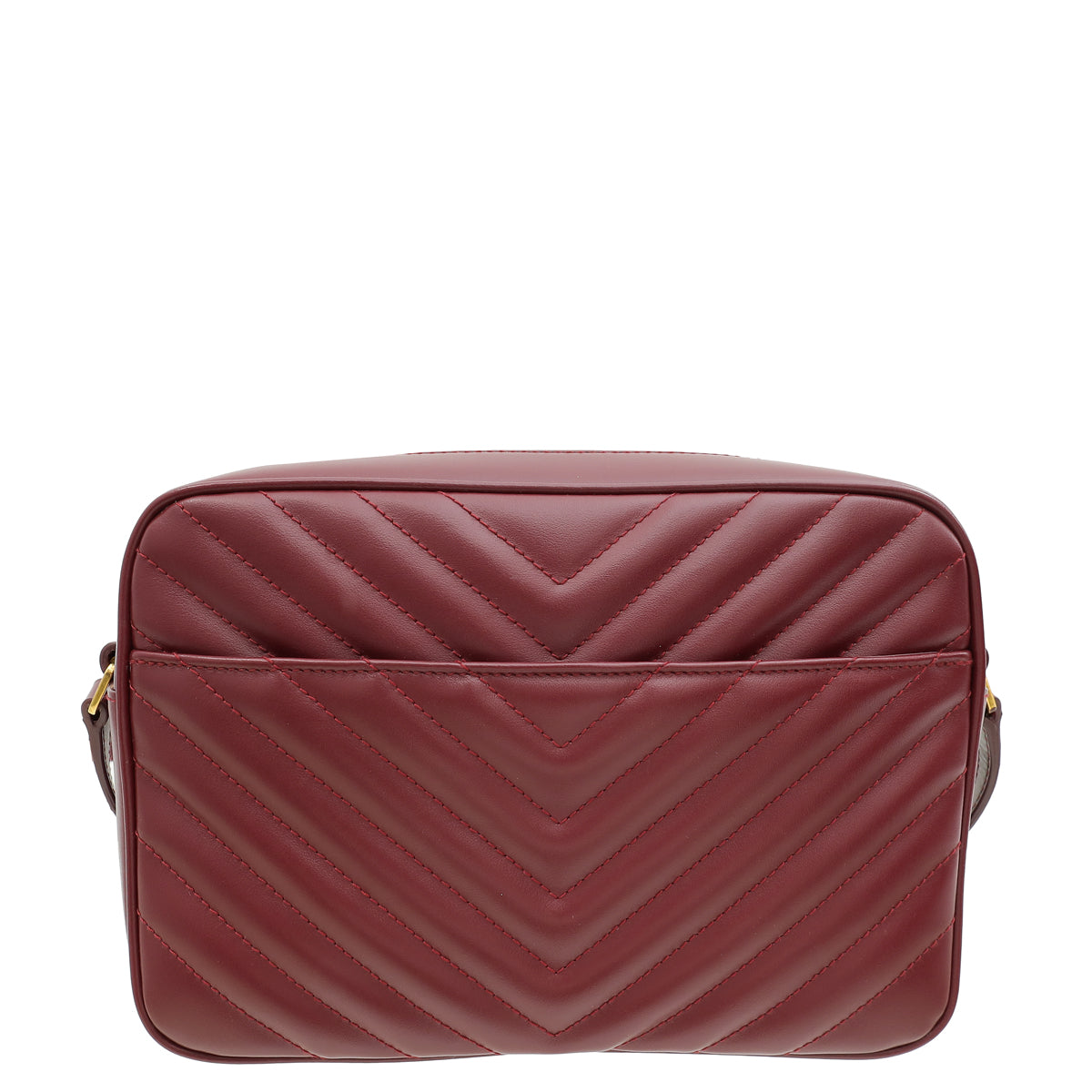 YSL Burgundy Monogram Quilted Lou Camera Bag-YSL-THE CLOSET
