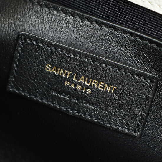 YSL Vintage Blanc Monogram Kate Tassel Medium Shoulder Bag-YSL-THE CLOSET