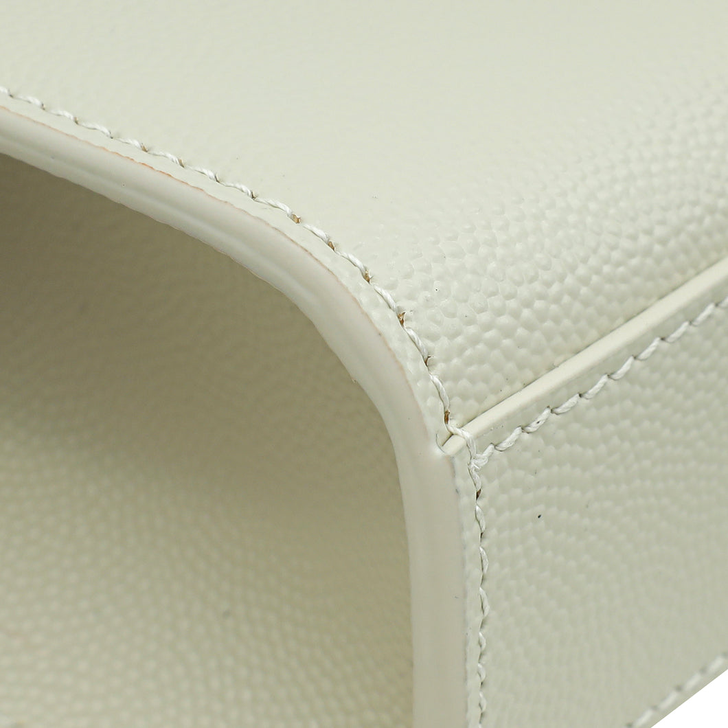 YSL Vintage Blanc Monogram Kate Tassel Medium Shoulder Bag-YSL-THE CLOSET