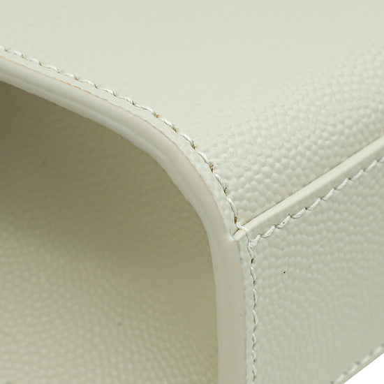 YSL Vintage Blanc Monogram Kate Tassel Medium Shoulder Bag-YSL-THE CLOSET