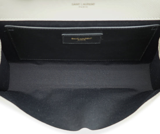 YSL Vintage Blanc Monogram Kate Tassel Medium Shoulder Bag-YSL-THE CLOSET