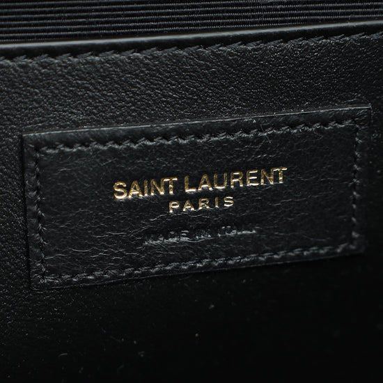 YSL Black Mix Quilted Envelope Medium Shoulder Bag-YSL-THE CLOSET