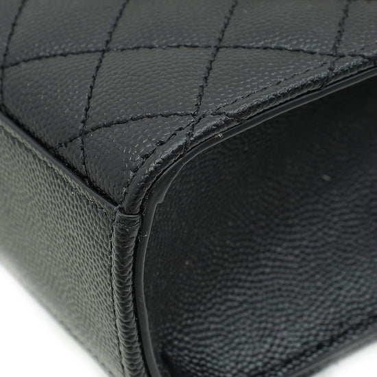 YSL Black Mix Quilted Envelope Medium Shoulder Bag-YSL-THE CLOSET