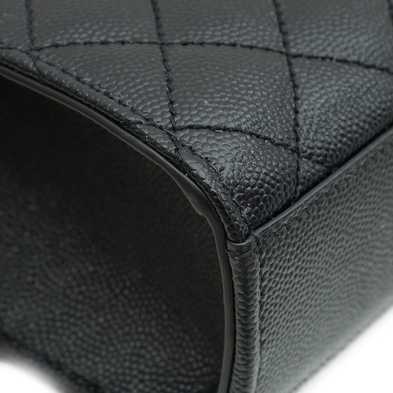 YSL Black Mix Quilted Envelope Medium Shoulder Bag-YSL-THE CLOSET