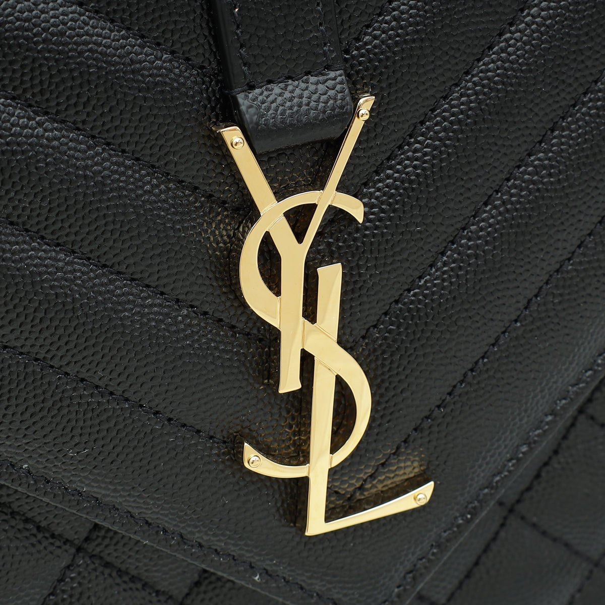 YSL Black Mix Quilted Envelope Medium Shoulder Bag-YSL-THE CLOSET