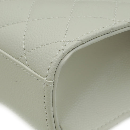 YSL Blanc Vintage Mix Quilted Envelope Small Shoulder Bag-YSL-THE CLOSET